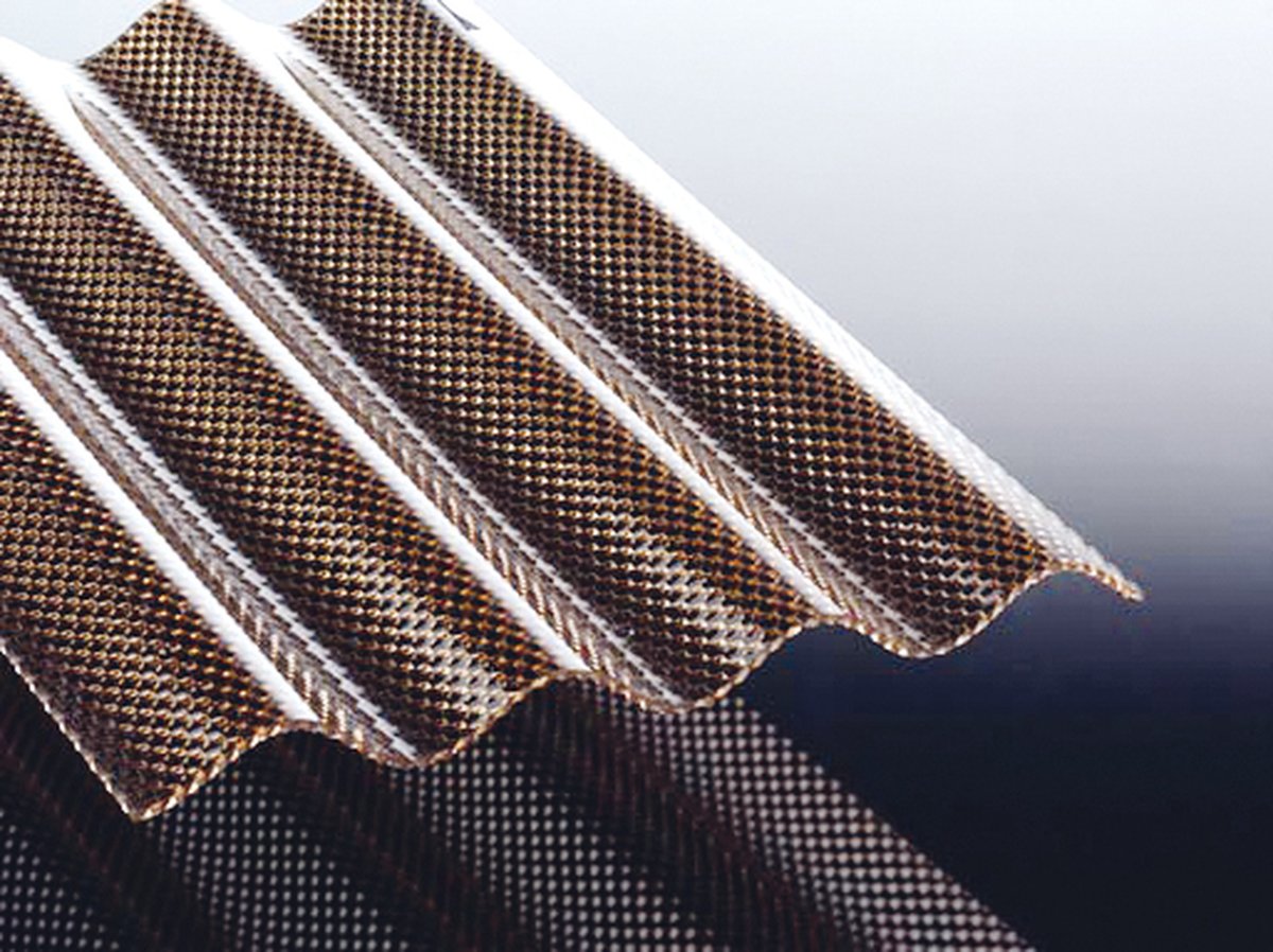 Acryl-Wellplatte TEJESINUS WABE S 76/18 Runde Welle, 3 mm 1045x2000 mm, bronze