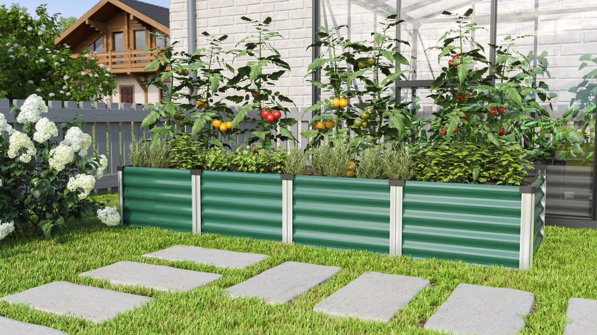 Vitavia Hochbeet Linus In&Out 401 L, Zincalume seegras/alu