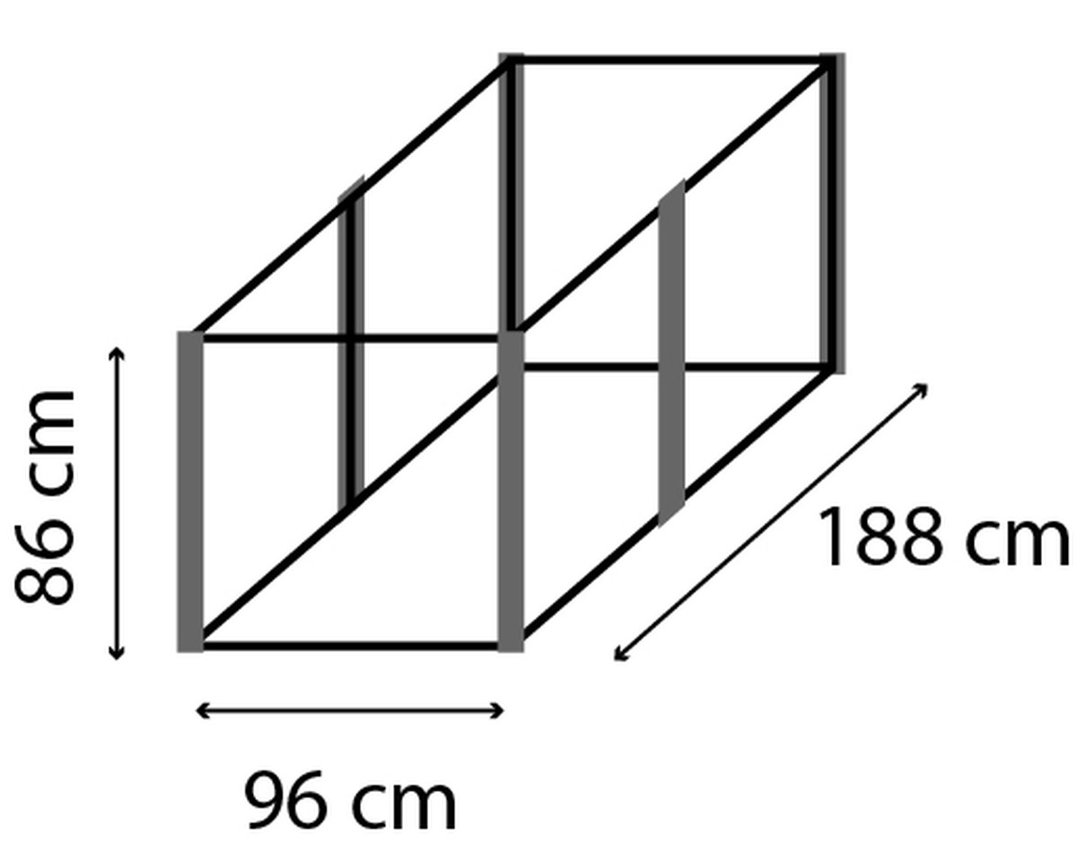 Vitavia Hochbeeet Linus 858, Zincalume granit/alu