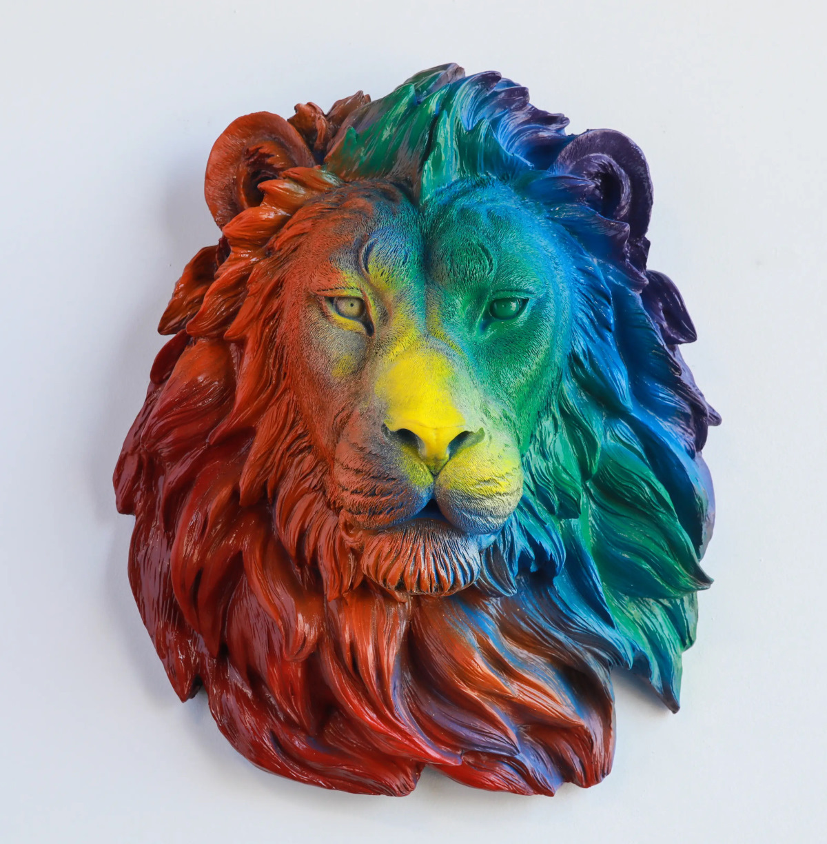 Löwenkopf, regenbogenfarben