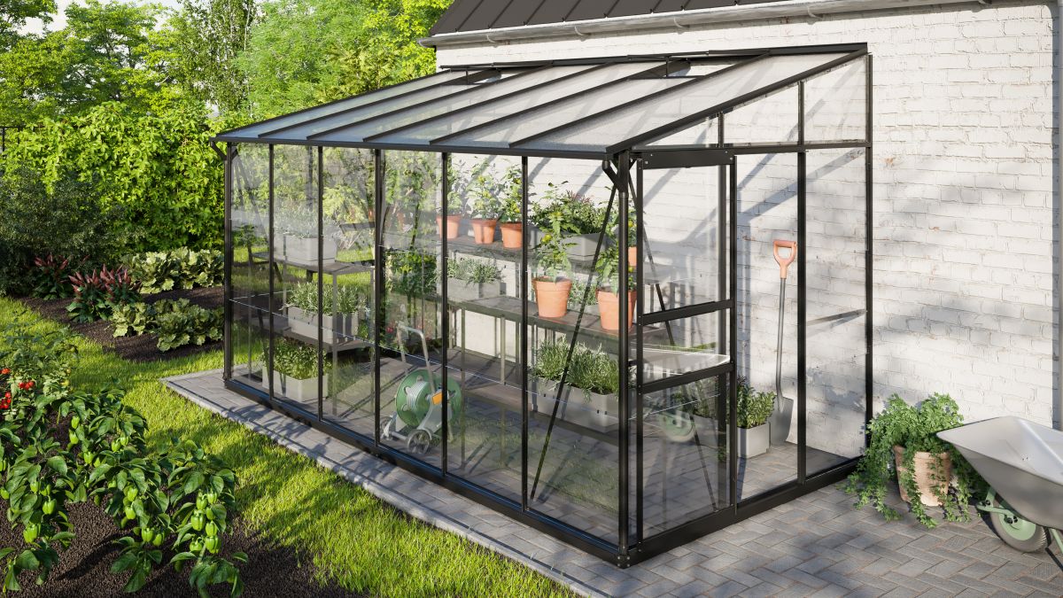 Vitavia Gewächshaus Ida 7800 ESG 3mm/HKP 6 mm, schwarz