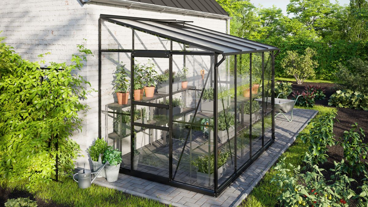 Vitavia Gewächshaus Ida 5200 ESG 3mm/HKP 6 mm, schwarz