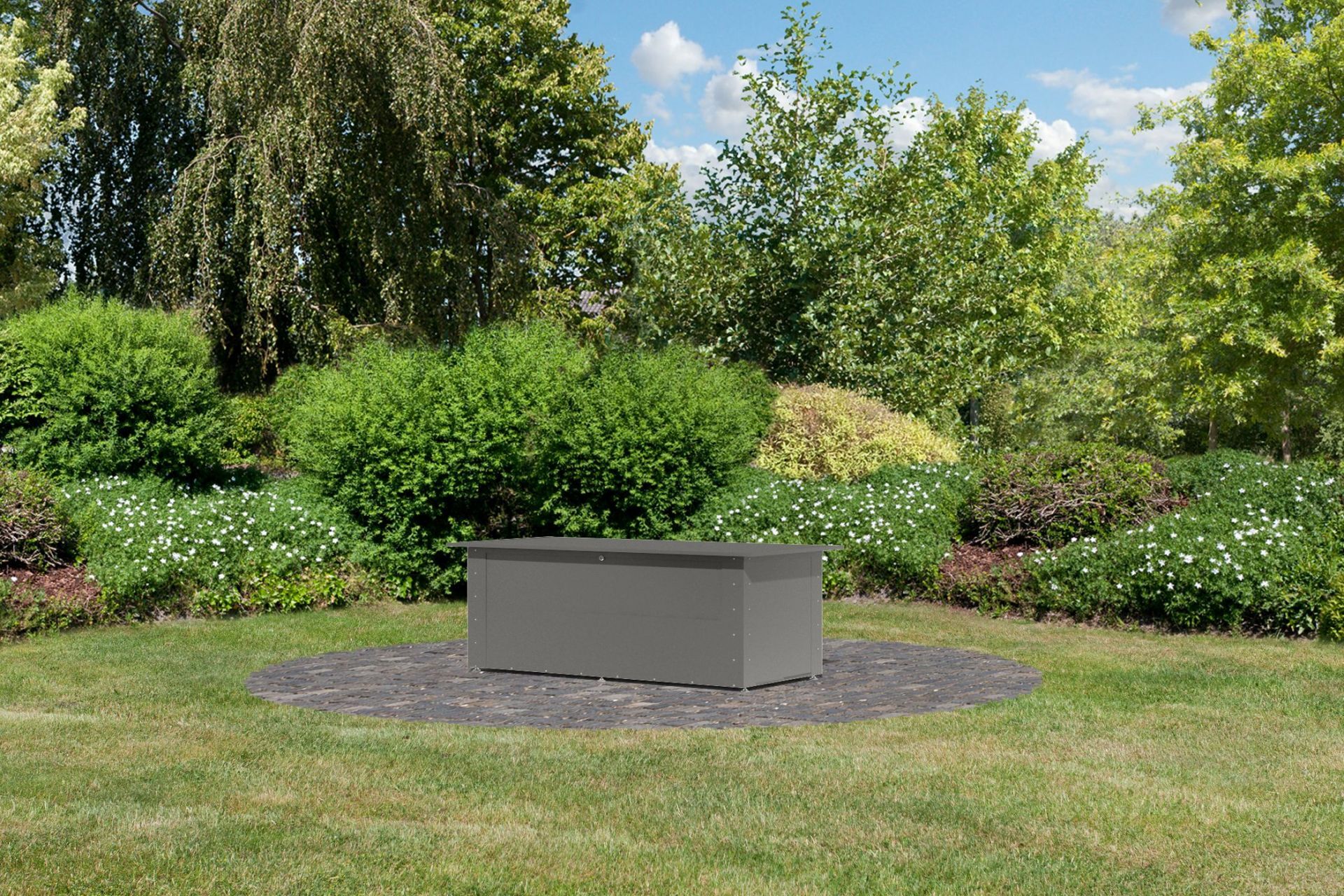 Metallbox Himalia 3 - 200x95x71 cm, Gartenbox graualuminium, Karibu