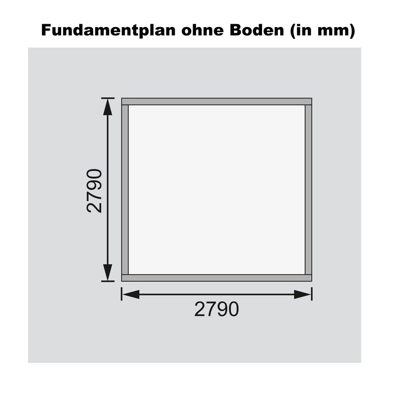 Blockbohlenhaus Felsenau 3 - 282x282 cm, 38 mm naturbelassen, Karibu