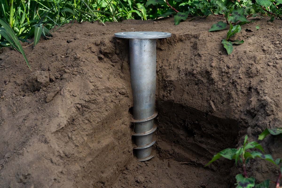 Erdanker 2 Stück für Gewächshaus-/Gerätehaus-Fundament