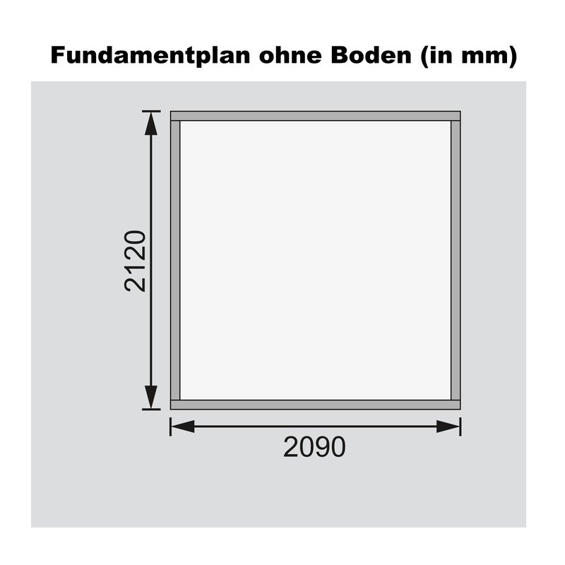 Gartenhaus Askola 2  - 213x217 cm, 19 mm Holz naturbelassen, Karibu