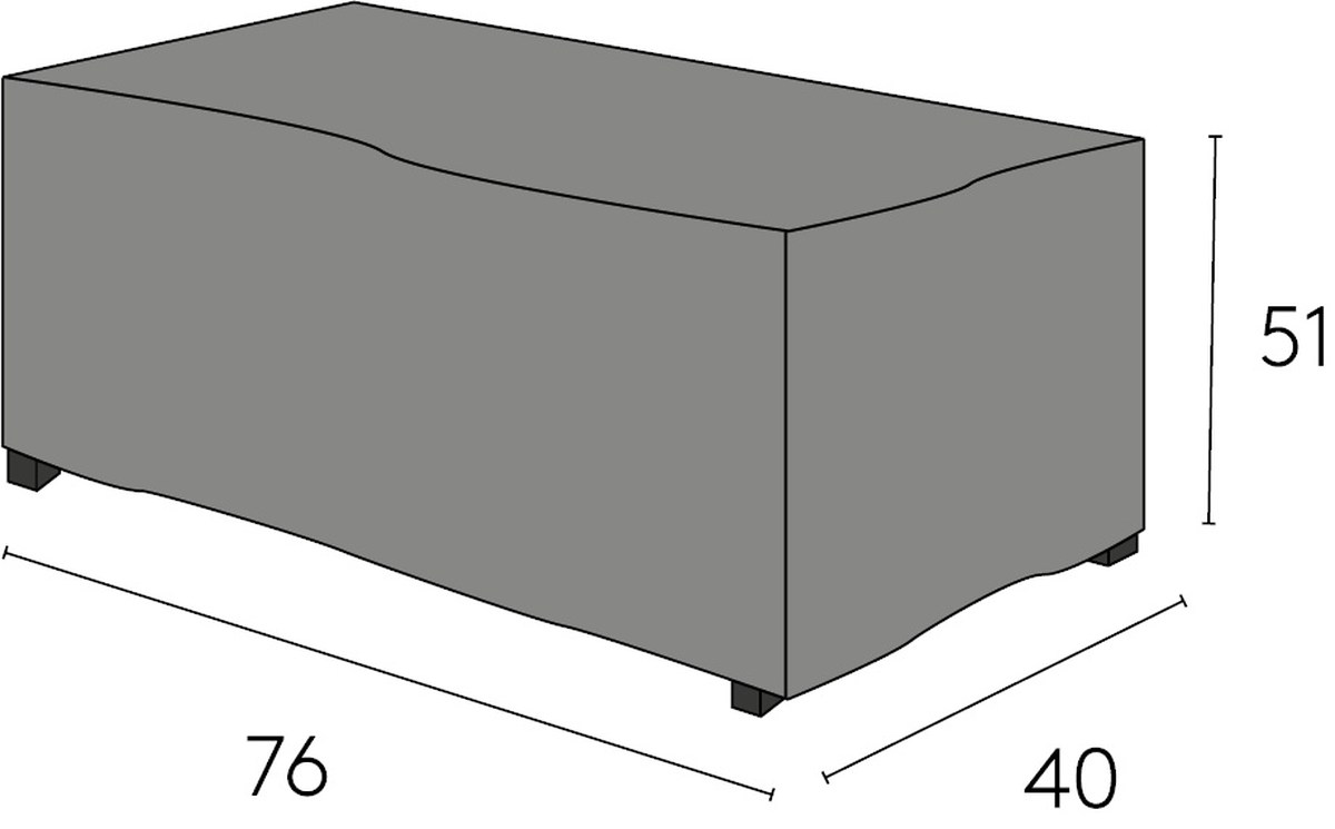 Schutzhülle für Oxelunda Seitentisch hoch, 76x40x51 cm, Polyester schwarz