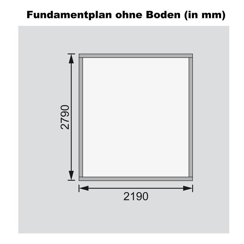 Gartenhaus Bastrup 4 - 237x297 cm, 28 mm Holz naturbelassen, Karibu