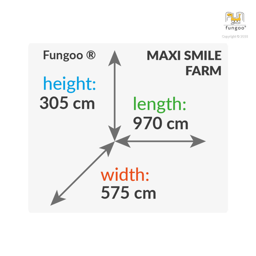 Spiellandschaft Maxi Set Fungo SMILE FARM, teak-farben lasiert