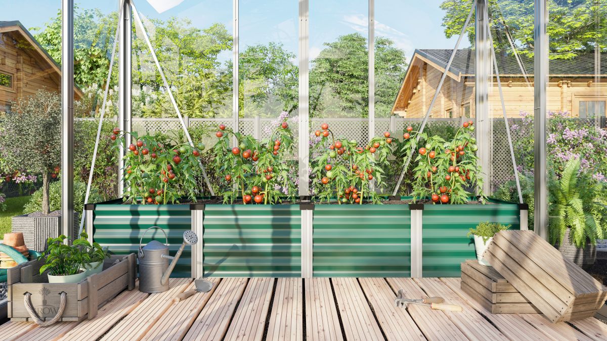 Vitavia Hochbeet Linus In&Out 401 L, Zincalume seegras/alu