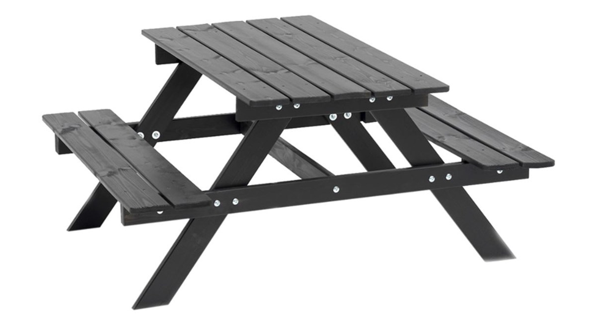 Picnic mini Kinder-Picknickset aus FSC-Holz schwarz