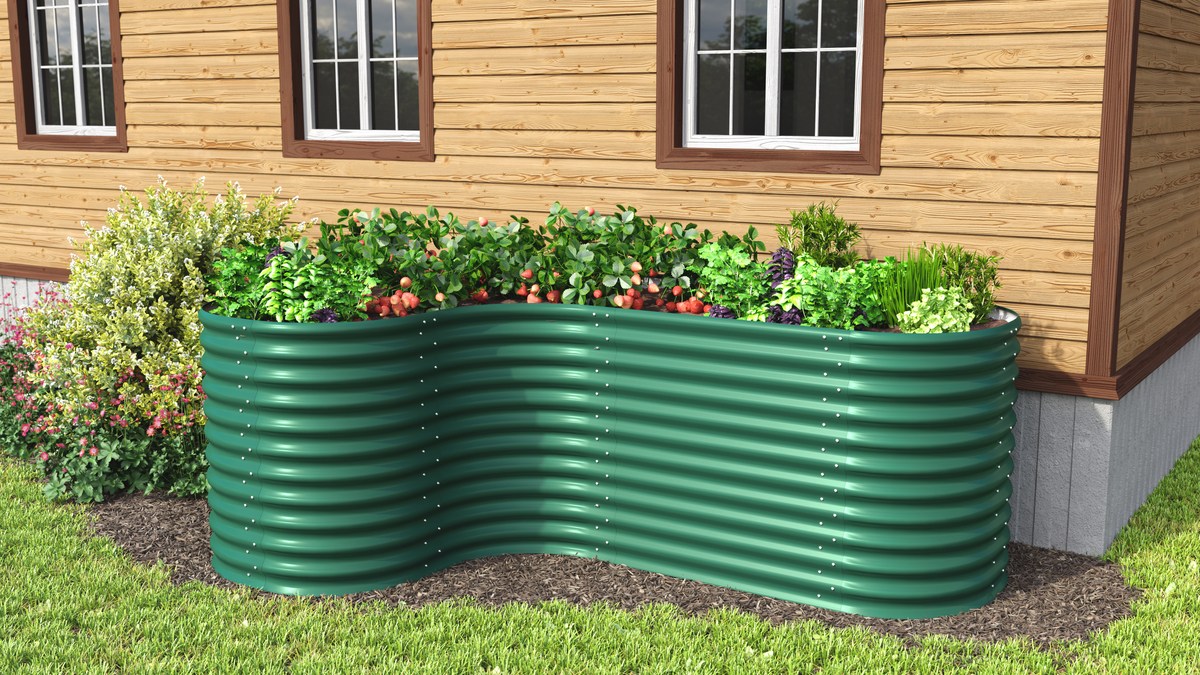 Vitavia Hochbeet Erweiterung Vita CURVE 858, seegras