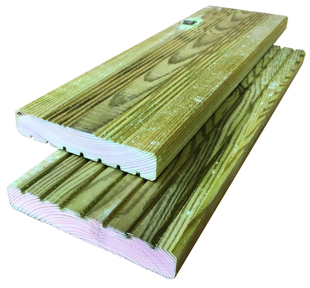 Terrassendielen Kiefer/Fichte kdi grün, 25 x145 mm