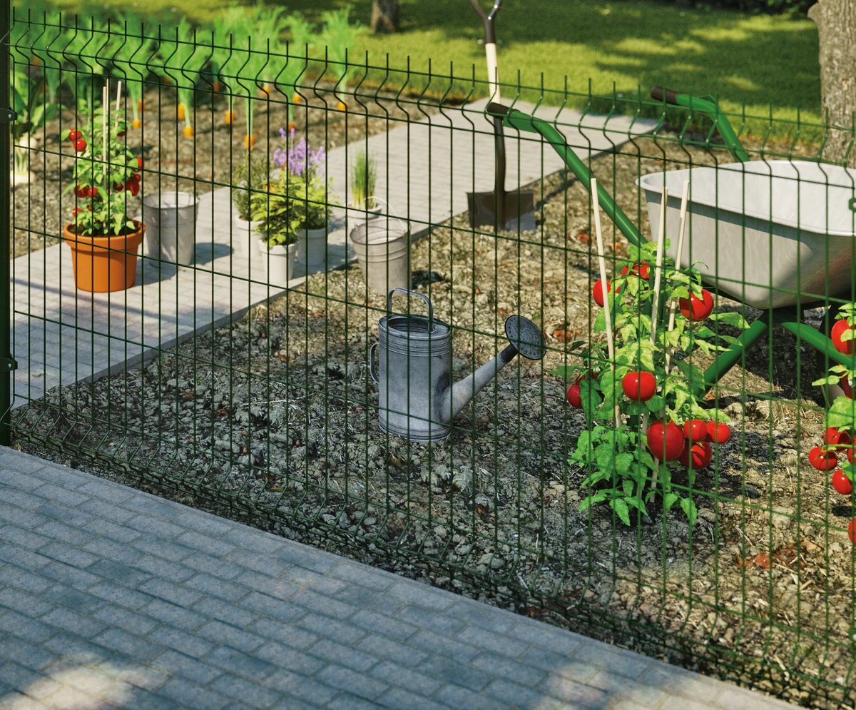 STRONG Stabmattenzaun 200 x 103 cm Einzelstab, Stahl beschichtet