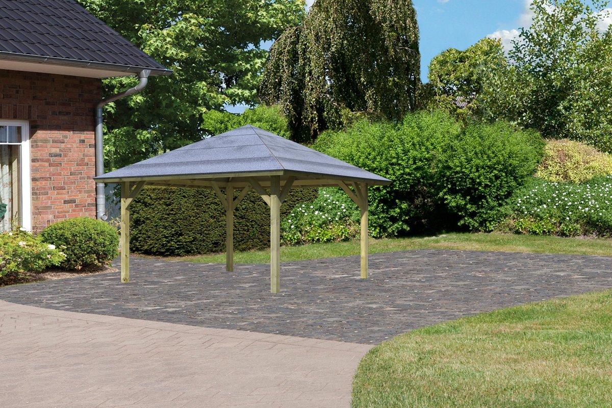 Pavillon-Carport Kirn 1 - 359x359 cm, CLASSIC kdi von Karibu