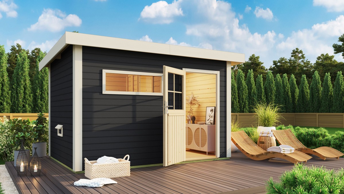 Karibu Saunahaus Suva 3 - 396x231 cm, 38 mm WOODfeeling