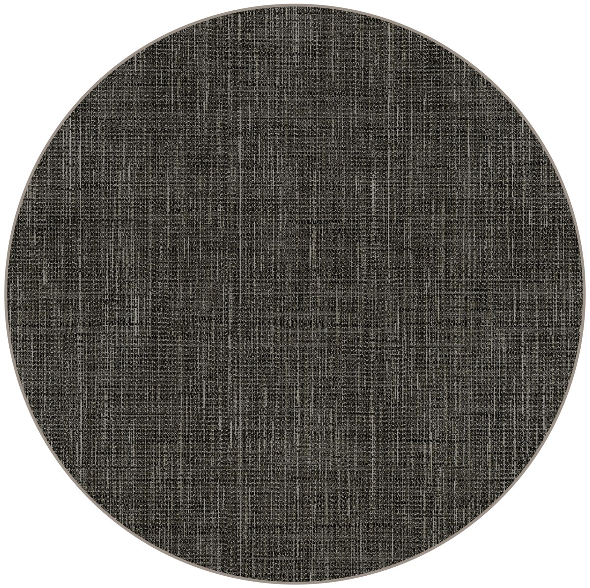 Outdoor-Teppich rund Ø 200 cm dunkelgrau, Polypropylen