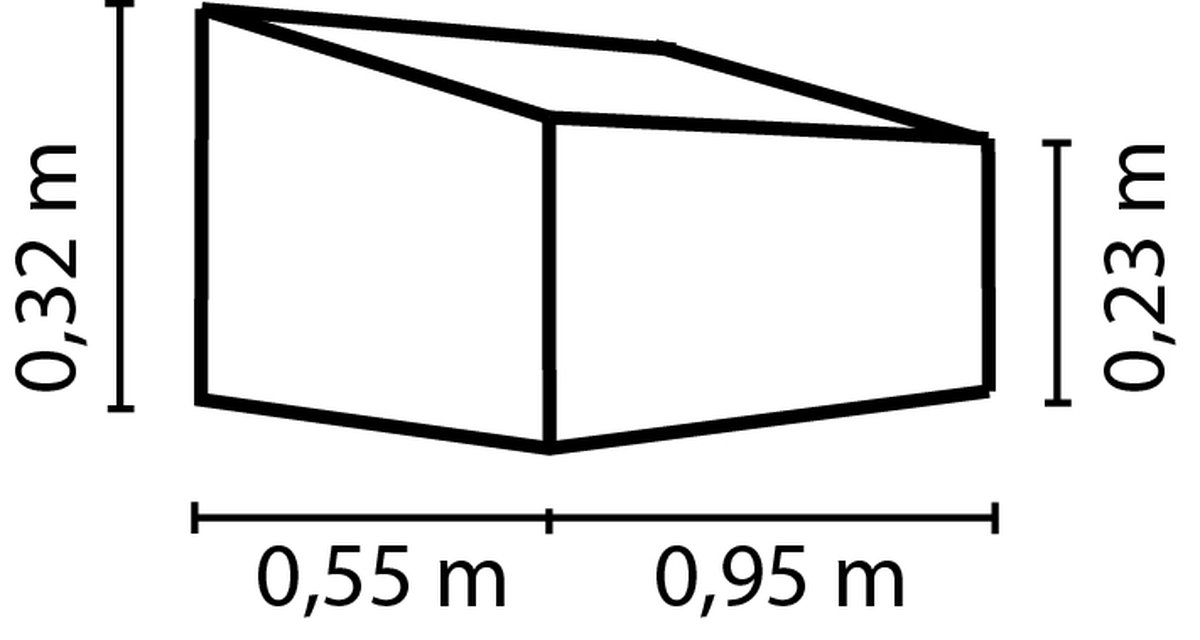 Pergart Frühbeet Levana 2 mit Aufstelldach, kiesel