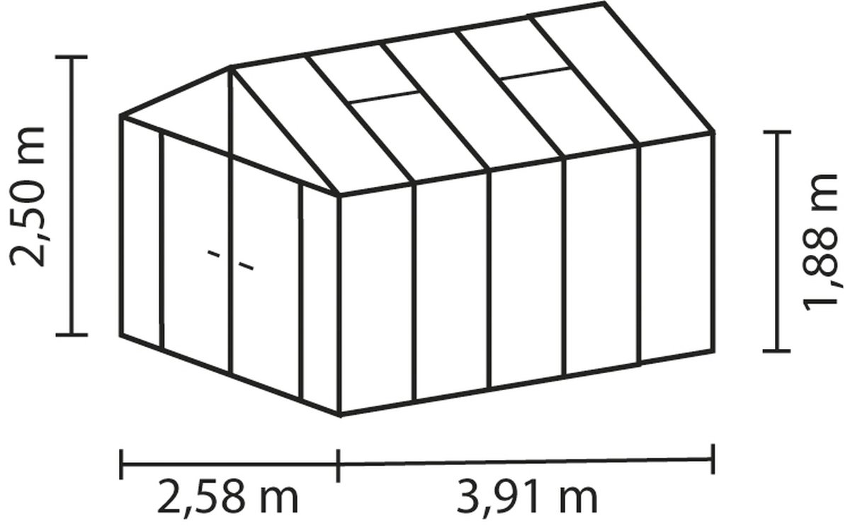 Vitavia Gewächshaus Zeus Comfort 10000 HKP 16mm