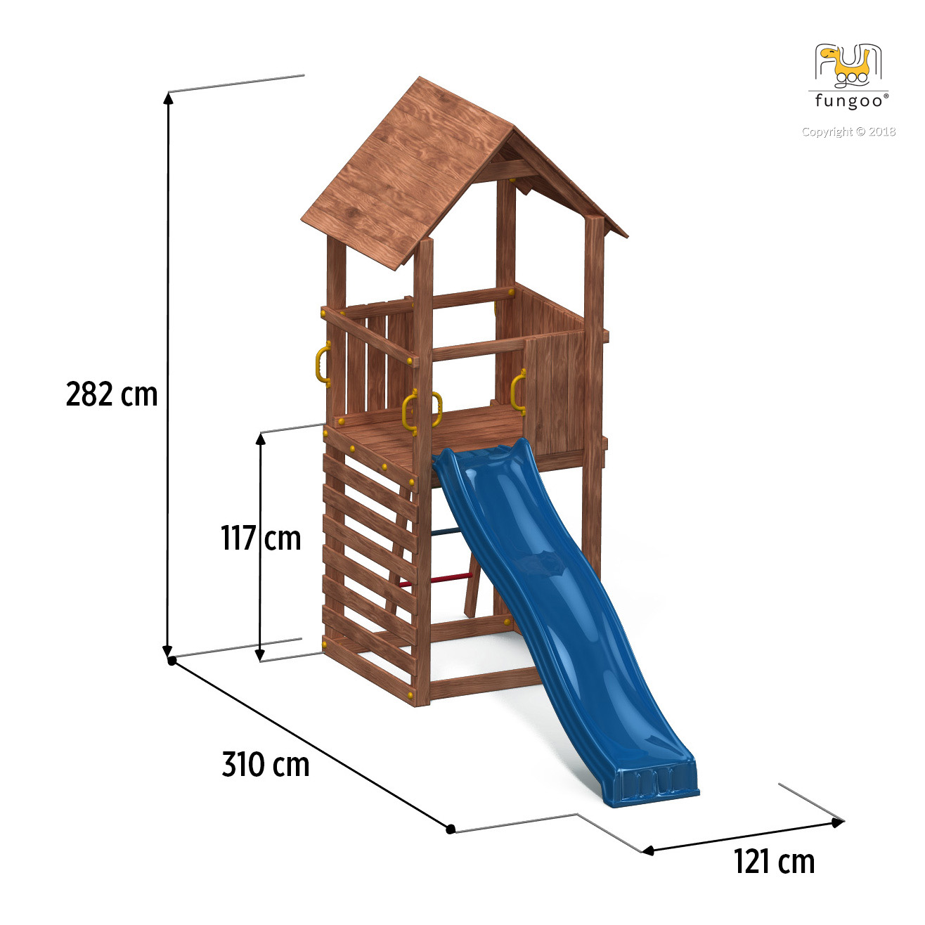 Fungoo Spielturm CAROL 1, kdi grün