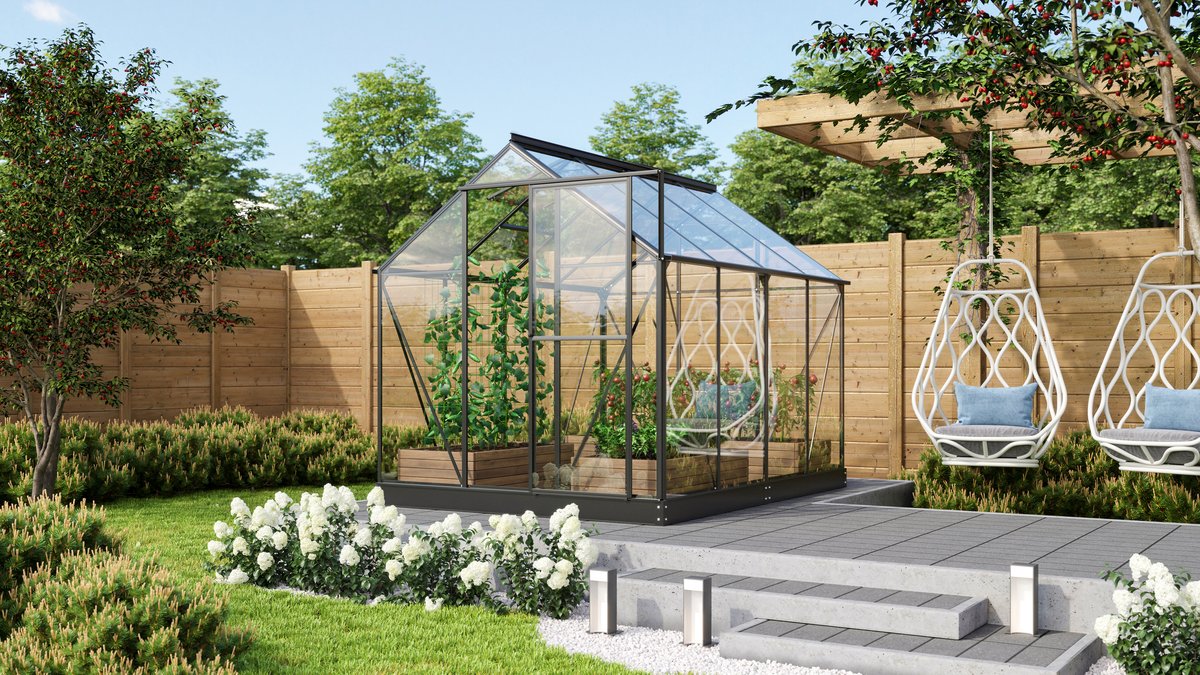 Vitavia Gewächshaus Triton 5000 ESG 3mm, schwarz