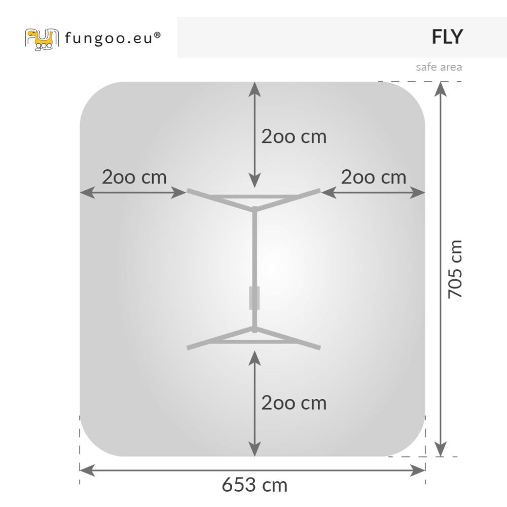 Fungoo Doppelschaukel FLY 2.0, teak-farben lasiert