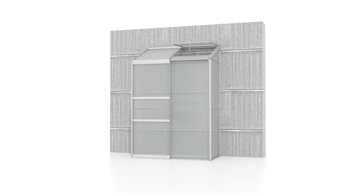 Vitavia Gewächshaus Ida 900 HKP 4mm, alu silber eloxiert