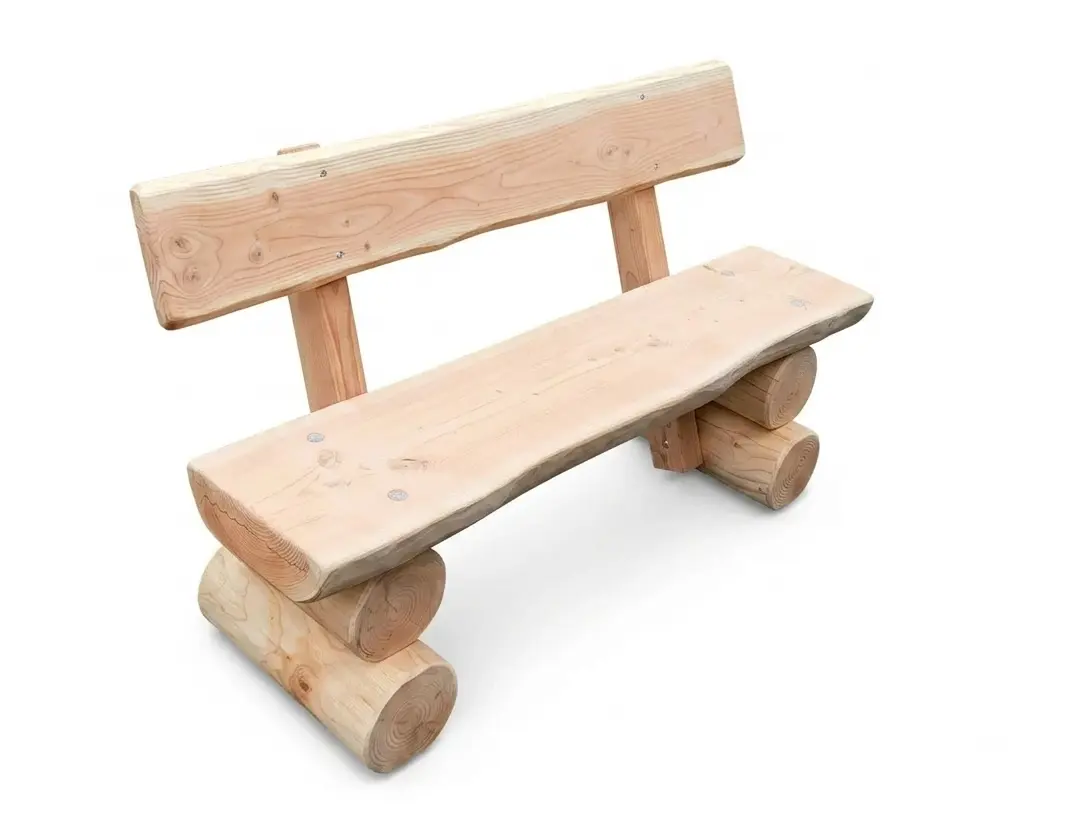 RUSTIKAL Bank mit Lehne 150x42x43/75cm, Douglasie/Lärche 