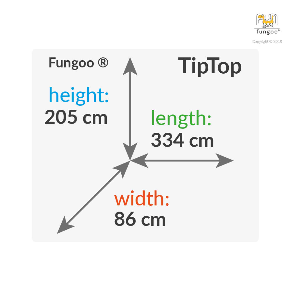 Fungoo Spielturm TIPTOP, teak-farben lasiert