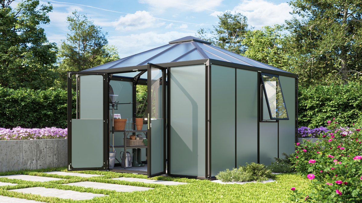 Vitvia Gerätehaus Universum schwarz/salbei