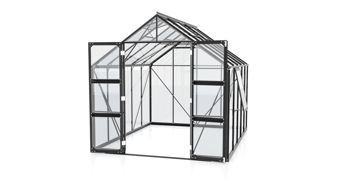 Vitavia Gewächshaus Olymp 8300 ESG3mm, schwarz