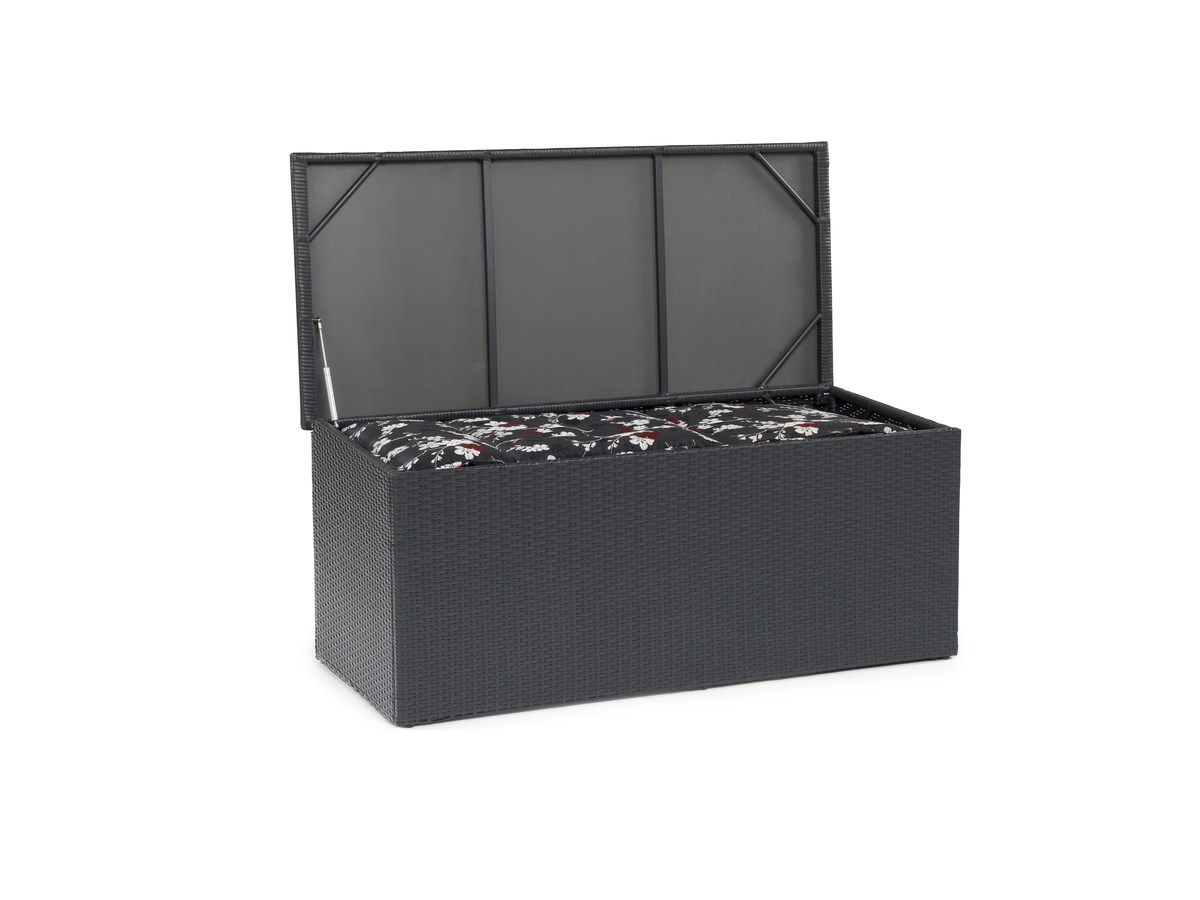 Boston Auflagenbox / Gartenbox Polyrattan schwarz