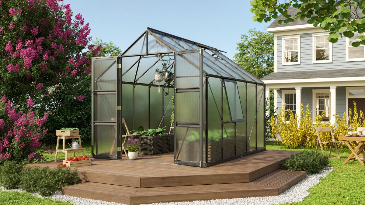 Vitavia Gewächshaus Olymp 8300 HKP6mm, schwarz