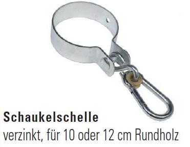 T&J Schaukelschelle für Rundholz, verzinkt, mit Karabiner