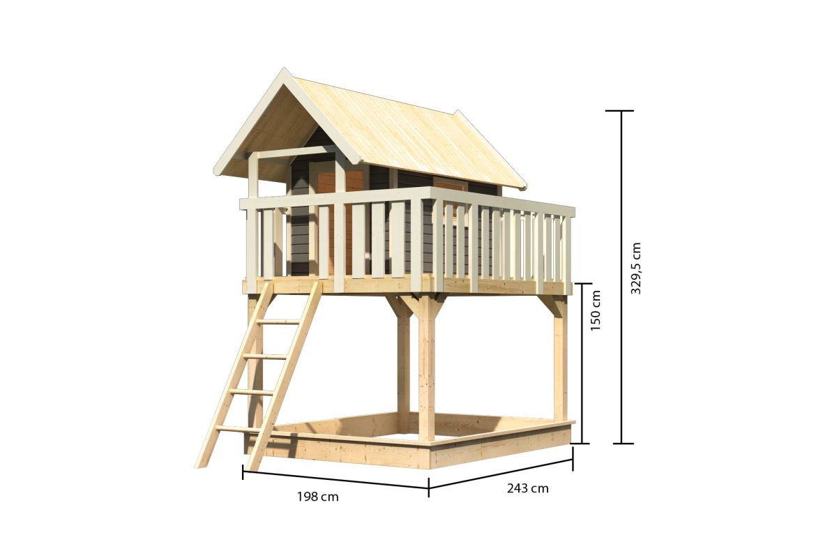 Karibu Stelzenhaus FIDEL terragrau