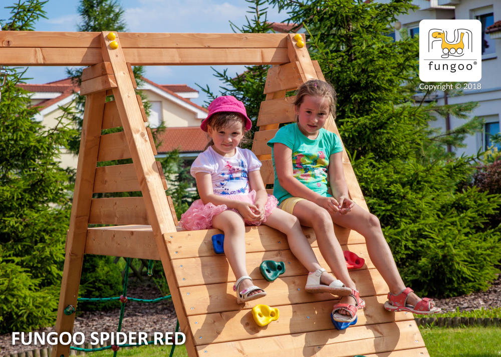 Fungoo Kletterschaukel-Modul SPIDER RED für Spieltürme