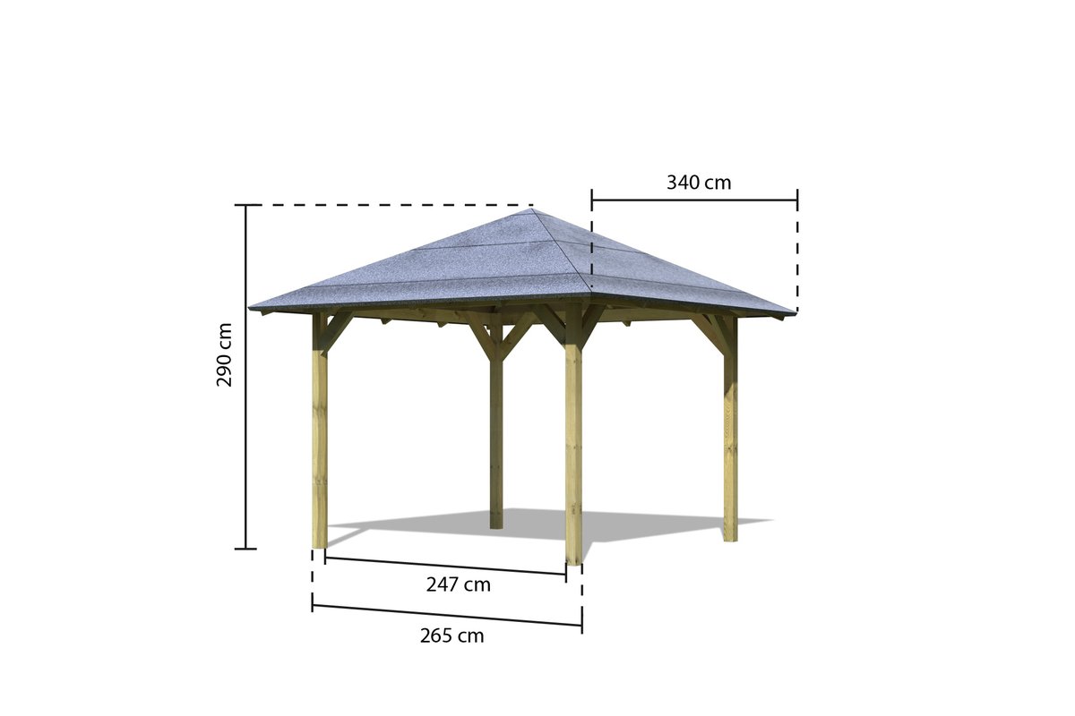 Viereck--Pavillon Sevilla - 265x265 cm kdi von Karibu 