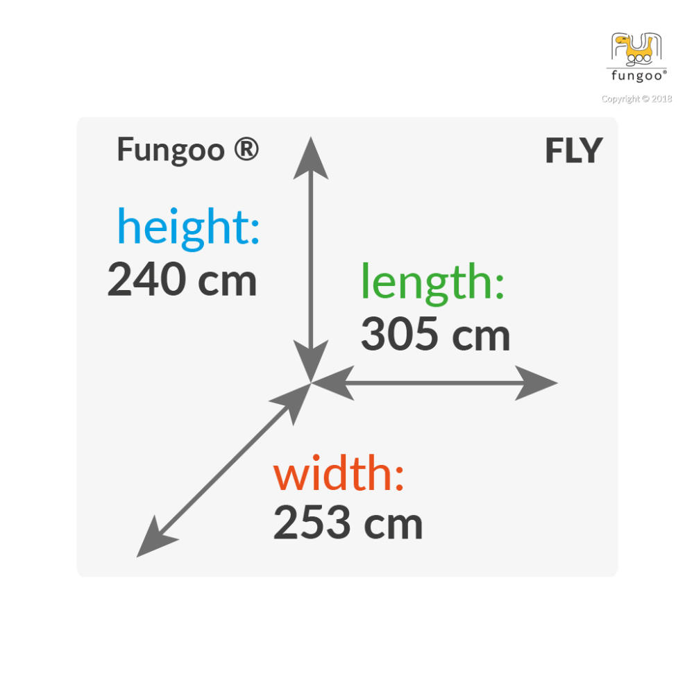 Fungoo Doppelschaukel FLY 2.0, teak-farben lasiert