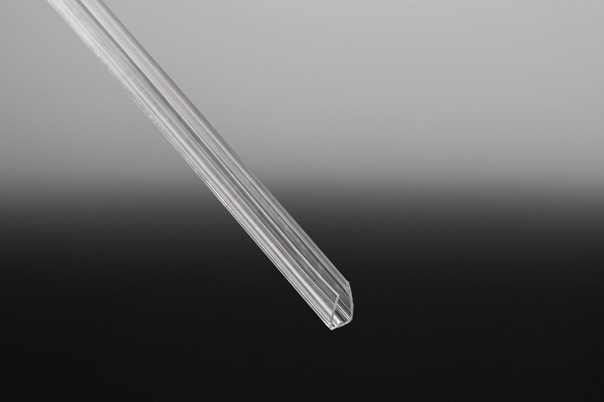 Polycarbonat U-Profil 2100 mm für 6 mm Stegplatten, glasklar
