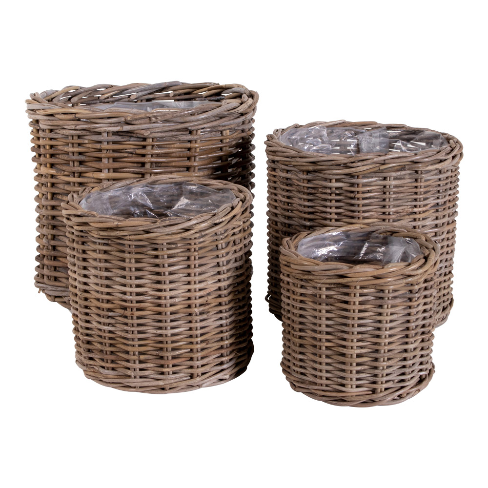 Bogor Naturkörbe 4er Set, Kubu-Rattan