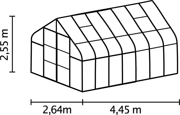 Vitavia Gewächshaus Diana 11500 HKP 4mm, smaragd