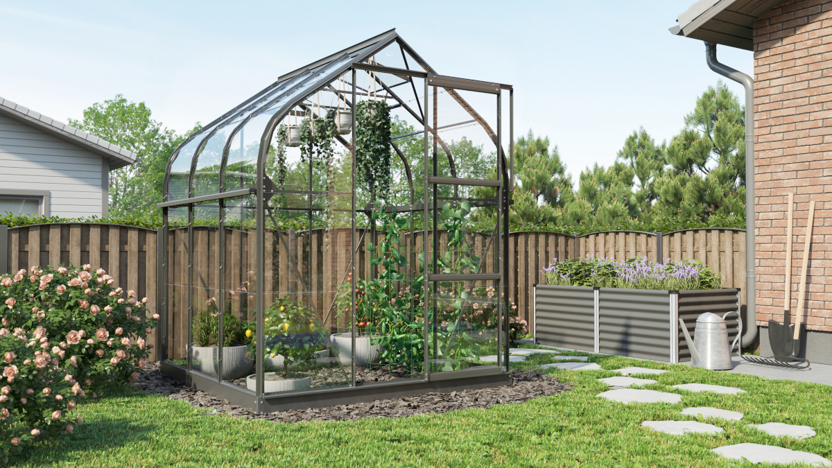 Vitavia Gewächshaus Orion 3800 ESG 3mm, schwarz