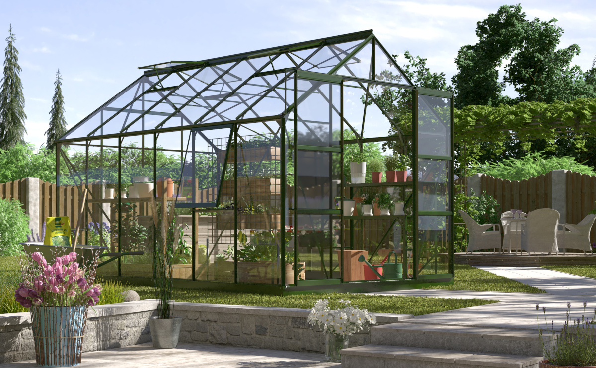 Vitavia Gewächshaus Jupiter 9900 ESG 3mm, smaragd