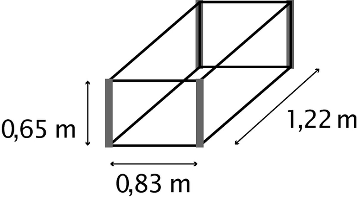 Hochbeet-Unterbau alu für Frühbeet Gaia Jumbo, Vitavia