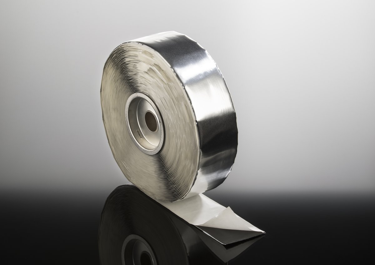 Aluminium-Klebeband 38 mm breit / 25 m Rolle, silber, für Stegplatten