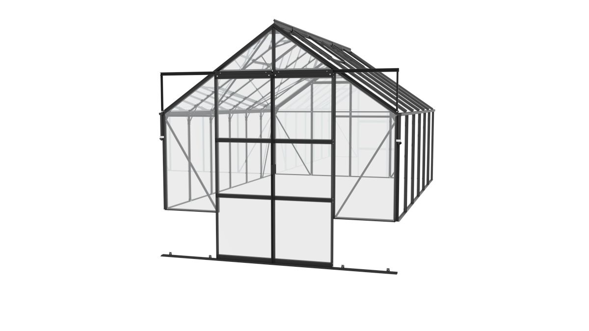 Vitavia Gewächshaus Cassandra 9900 ESG 3mm, schwarz, ohne Sockel - 257x385x249 cm Vitavia Gewächshaus Cassandra 9900 ESG 3mm, schwarz, ohne Sockel - 257x385x249 cm