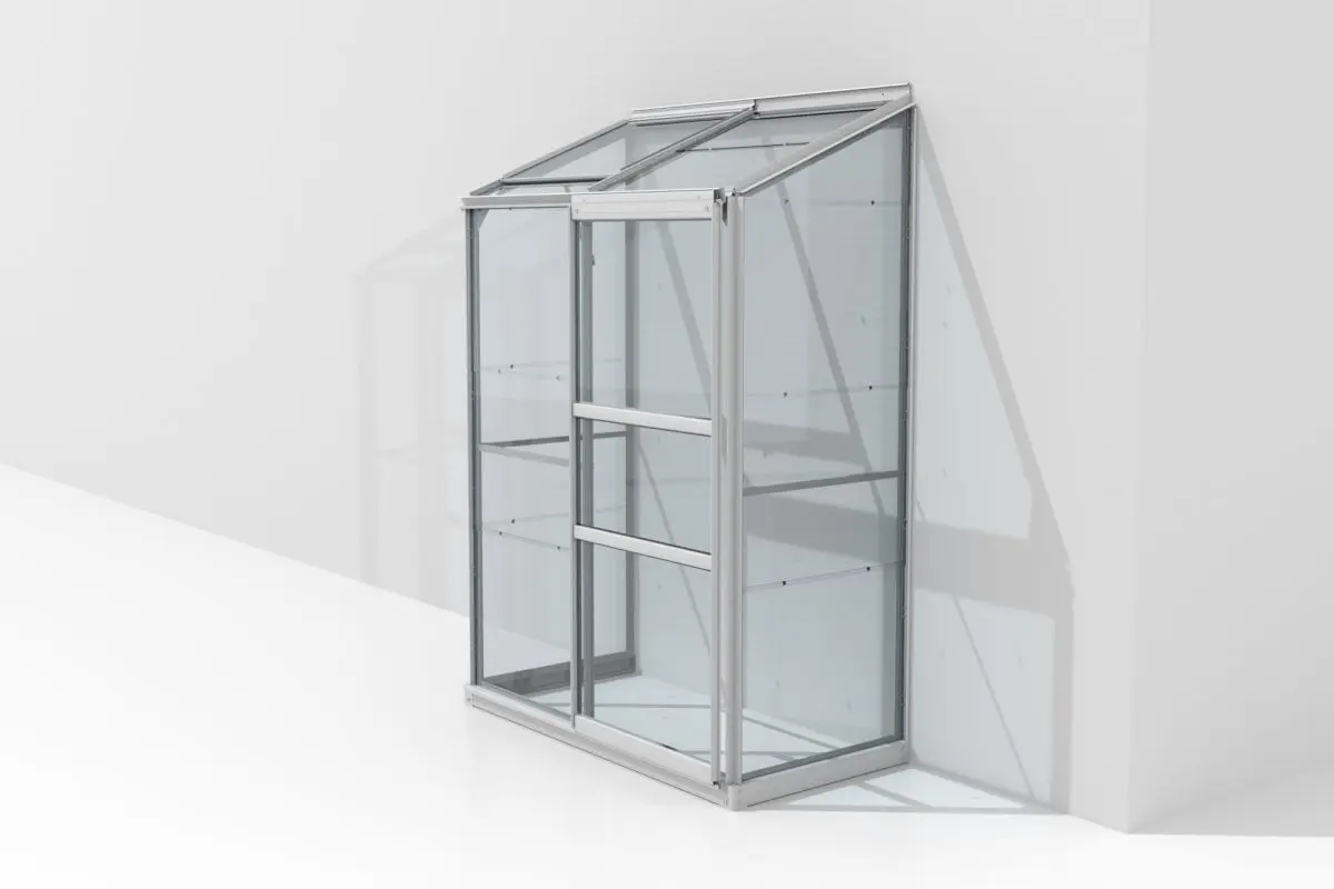 Vitavia Gewächshaus Ida 900 ESG 3mm, alu silber eloxiert