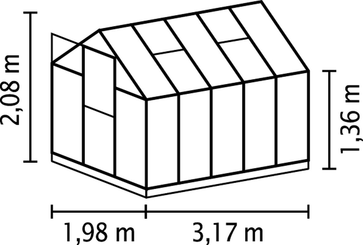 Vitavia Gewächshaus Triton 6200 HKP 4mm, smaragd