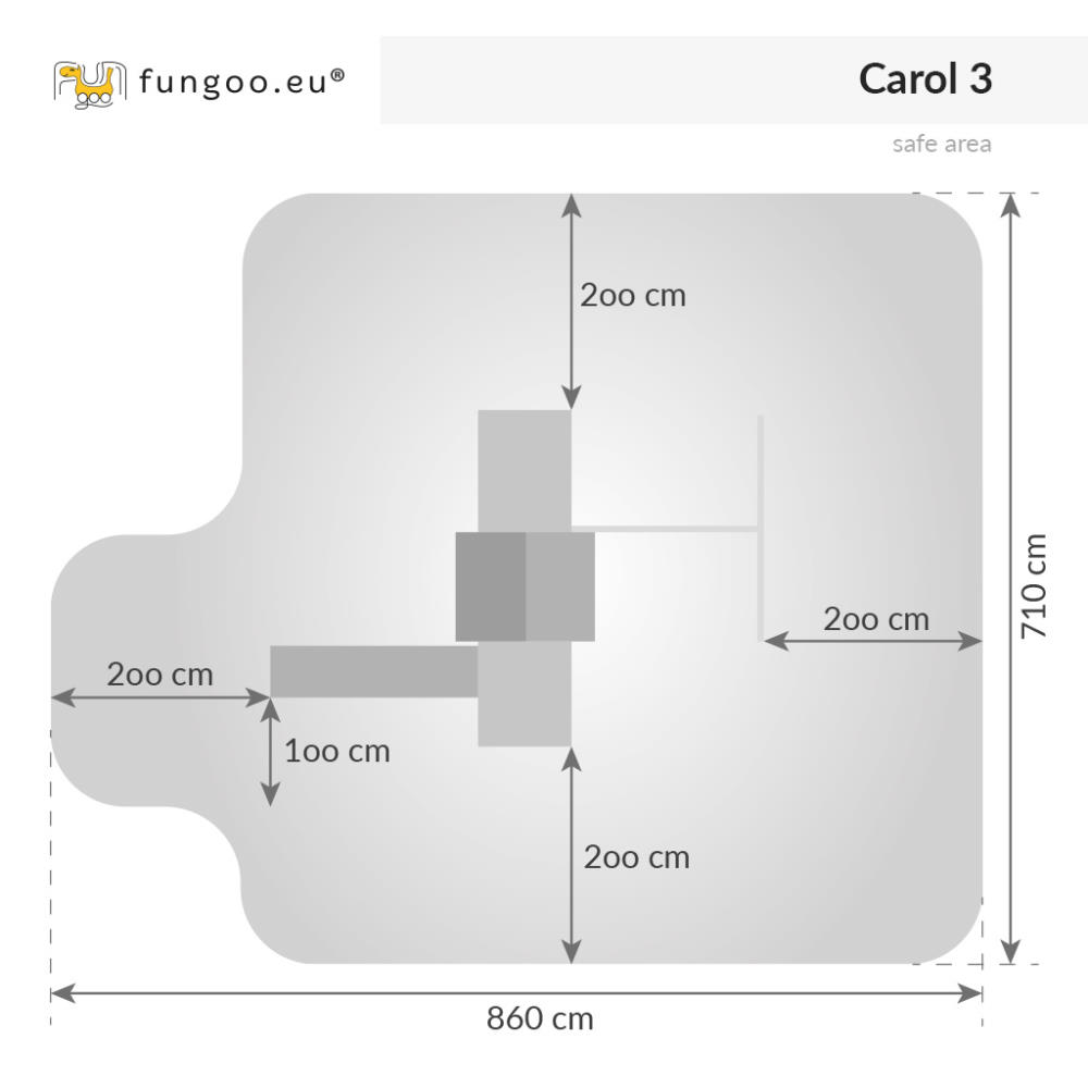 Fungoo Spielturm CAROL 3, grau