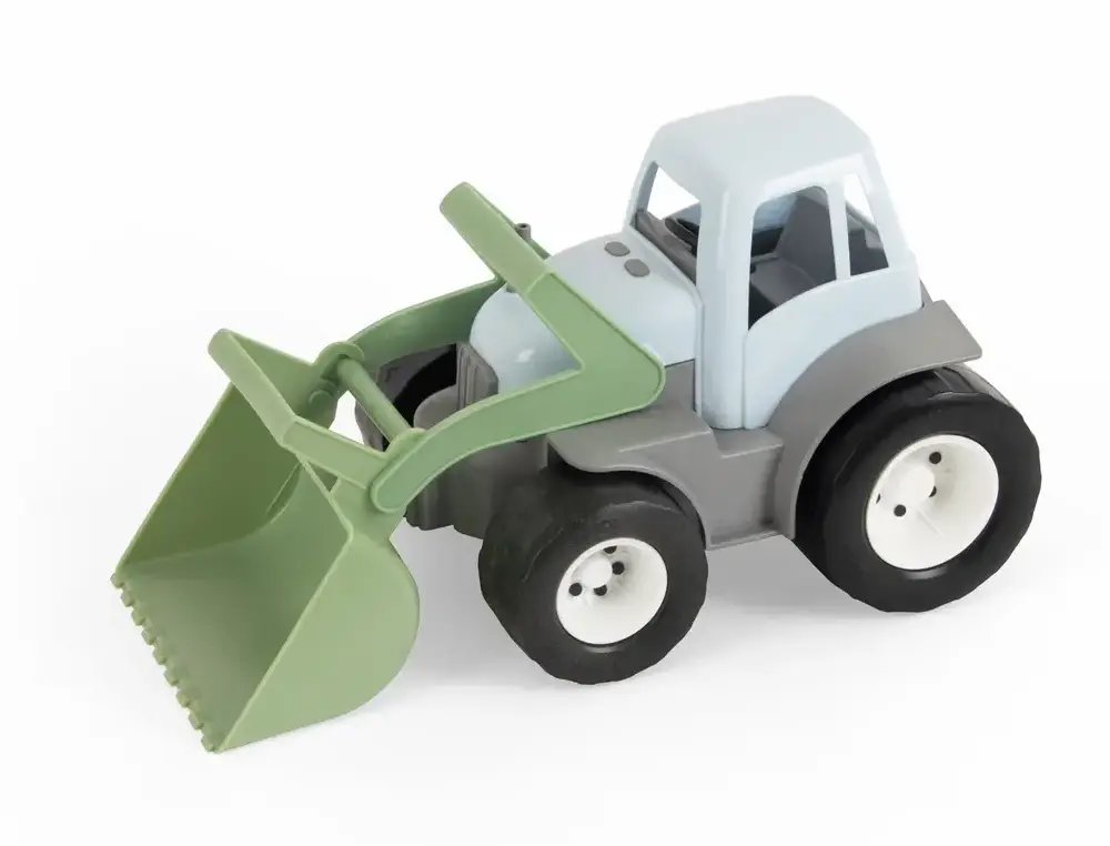 dantoy BIO Traktor (34,5 cm) mit Frontlader, aus Biokunststoff in sanften Farben